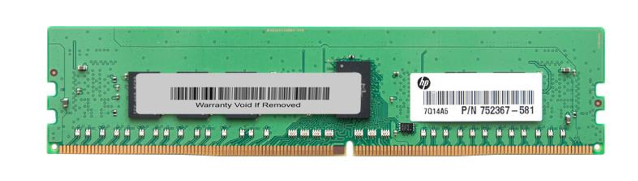 752367-581 - HP 4GB PC4-17000 DDR4-2133MHz ECC Registered CL15 288-Pin DIMM 1.2V Single Rank Memory Module
