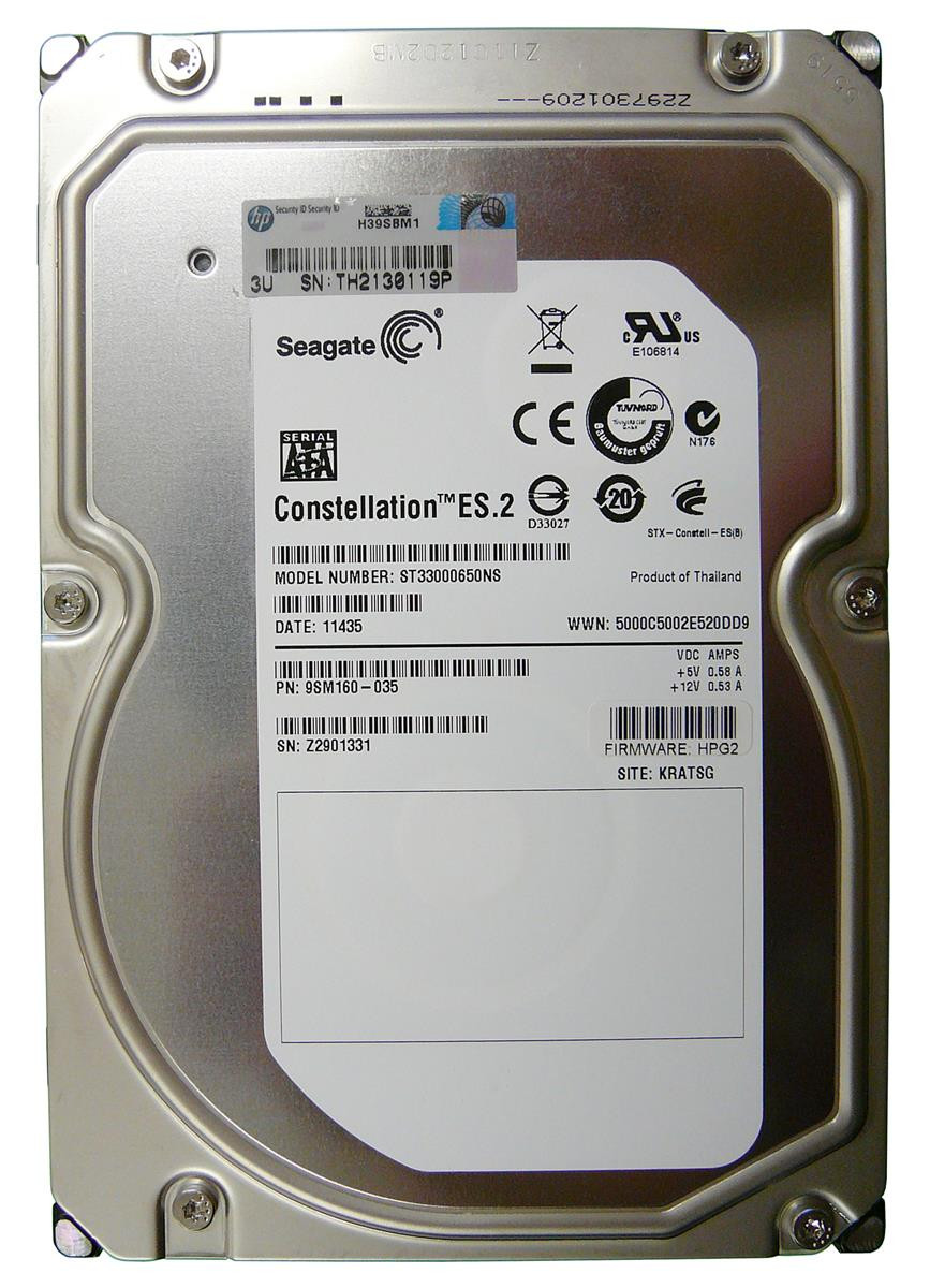 ST33000650NS - Seagate CONSTELLATION ES.2 3TB 7200RPM SATA 6GB/s 64MB Cache 3.5-inch Internal Hard Drive