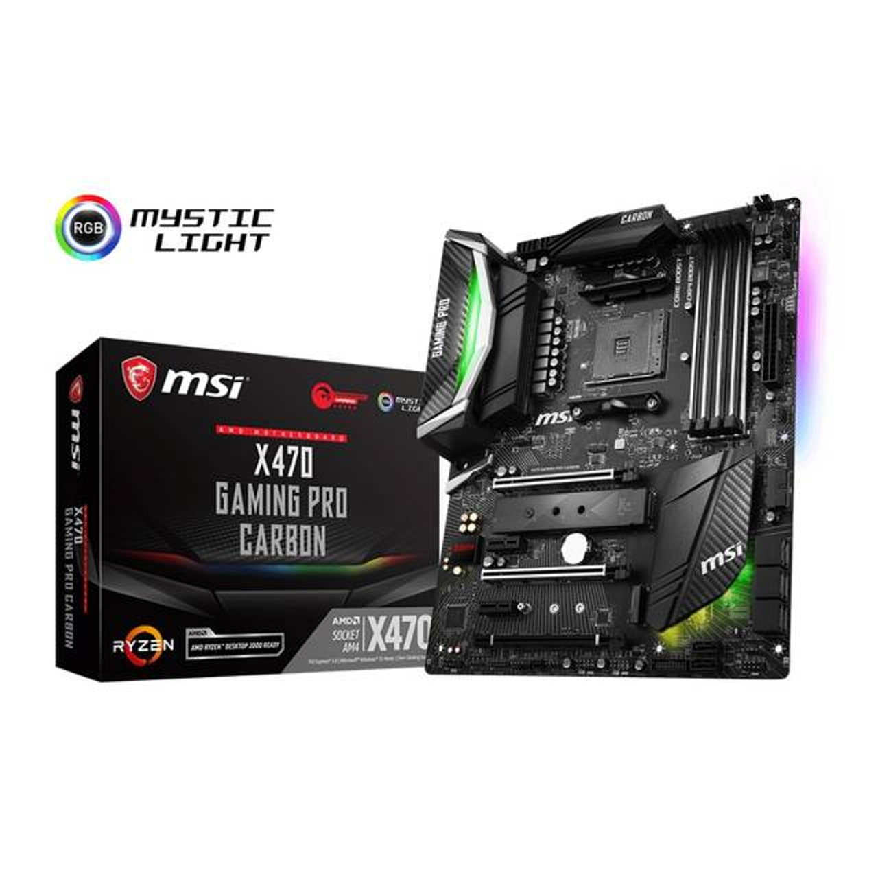 MSI X470 GAMING PRO CARBON Socket AM4/ AMD X470/ DDR4/ SATA3&USB3.1/ 3-Way CrossFireX & 2-Way SLI/ M.