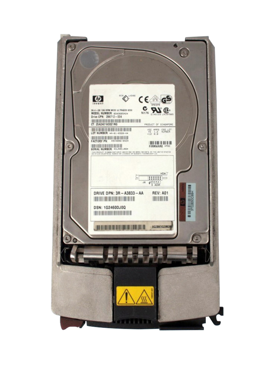 286712-004-U - HP 36.4GB 10000RPM Ultra-320 SCSI Hot-Pluggable LVD 80-Pin 3.5-inch Hard Drive 286712-004-U - HP 36.4GB 10000RPM Ultra-320 SCSI Hot-Pluggable LVD 80-Pin 3.5-inch Hard Drive