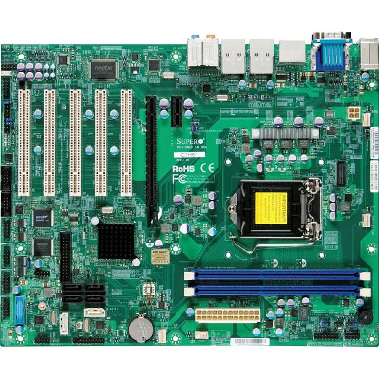 Supermicro C7H61-O LGA1155/ Intel H61 Express/ DDR3/ SATA3&USB3.0/ A&2GbE/ ATX Motherboard