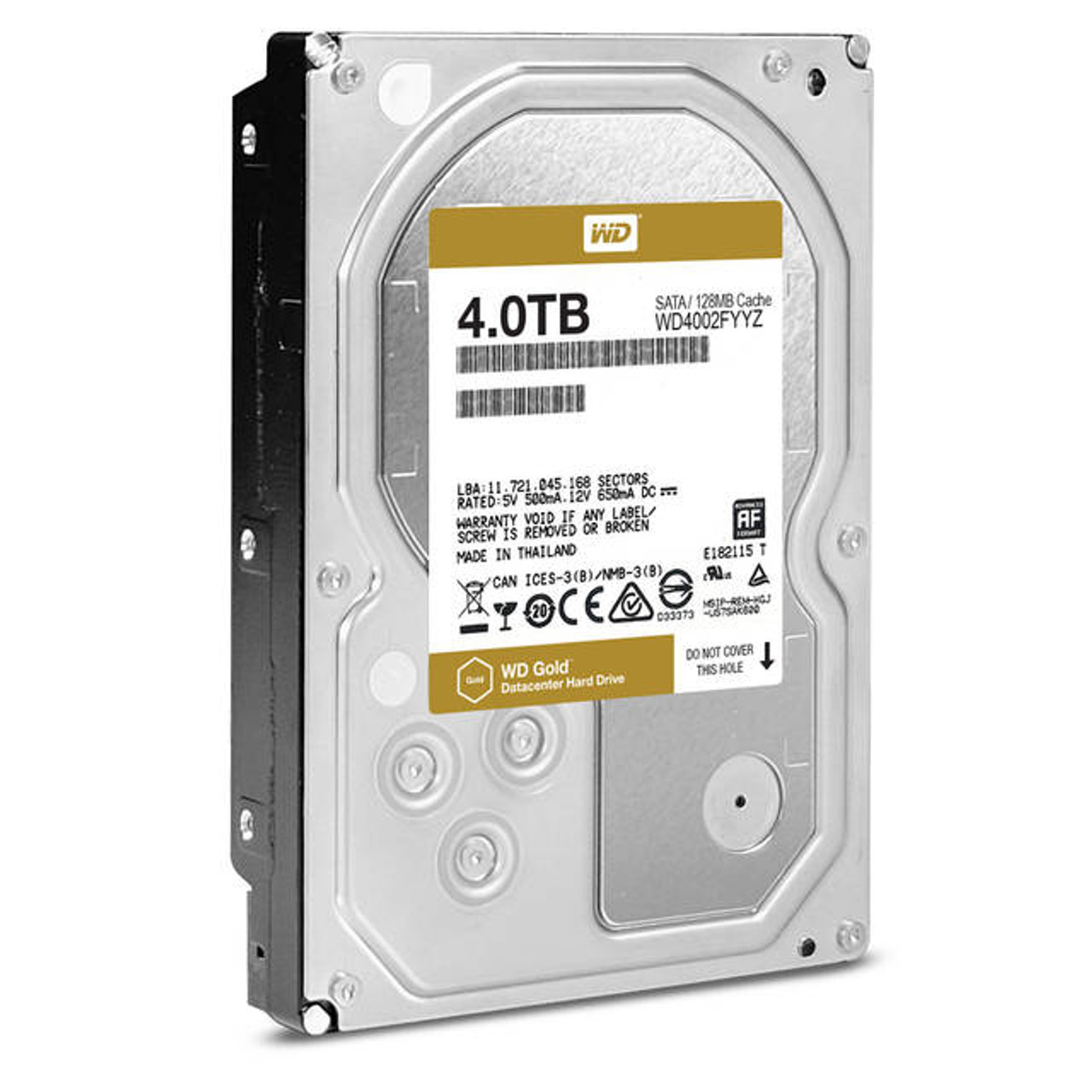 Western Digital Gold WD4002FYYZ 4TB 7200RPM SATA3/SATA 6.0 GB/s 128MB Enterprise Hard Drive (3.5 inch)