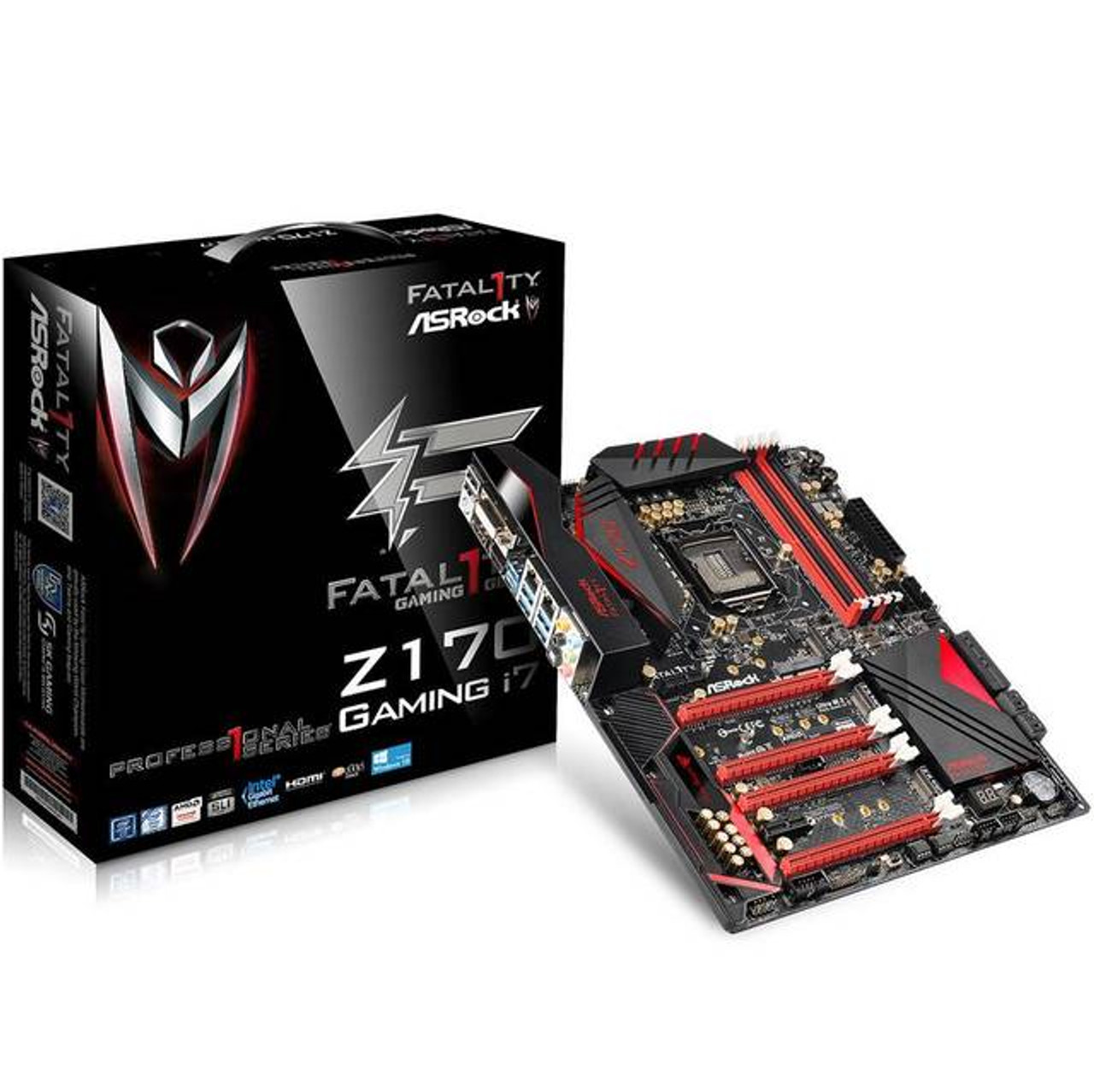 ASRock FATAL1TY Z170 PROFESSIONAL GAMING I7 LGA1151/ Intel Z170/ DDR4/ Quad CrossFireX & Quad SLI/ SATA3&USB3.1/ M.2&SATA Express/ A&2GbE/ ATX Motherboard