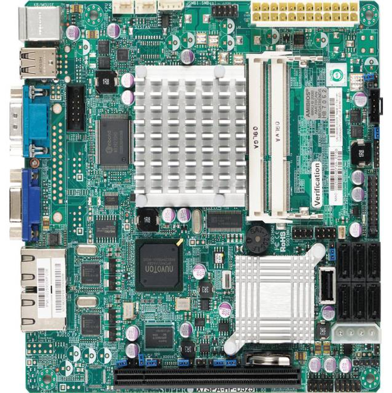 Supermicro X7SPA-HF-D525-B Intel Atom D525/ Intel ICH9R/ DDR3/ V&2GbE/ Mini ITX Server Motherboard, Bulk