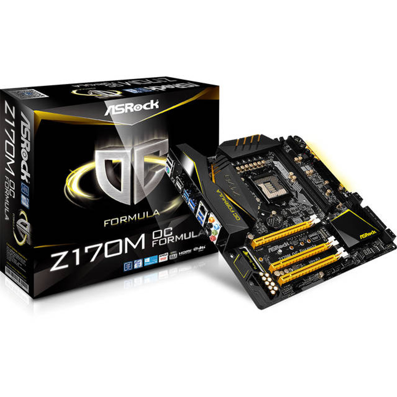 ASRock Z170M OC FORMULA LGA1151/ Intel Z170/ DDR4/ Quad CrossFireX & Quad SLI/ SATA3&USB3.1/ M.2/ A&GbE/ MicroATX Motherboard