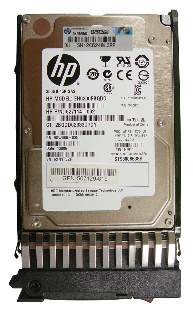 627114-002 - HP 300GB 15000RPM SAS 6GB/s Hot-Pluggable Dual Port 2.5-inch Hard Drive