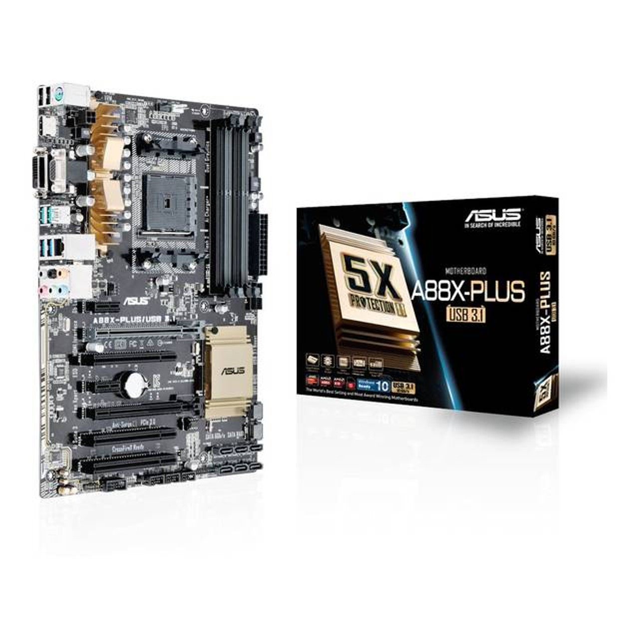 Asus A88X-PLUS/USB 3.1 Socket FM2+/ AMD A88X/ DDR3/ CrossFireX/ SATA3&USB3.1/ A&GbE/ ATX Motherboard