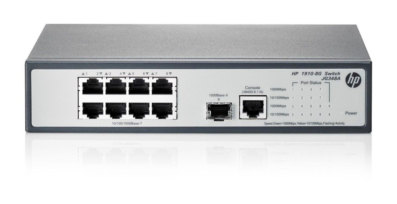 HP 1910-8G Switch Switch 8 Ports Managed Rack-mountable