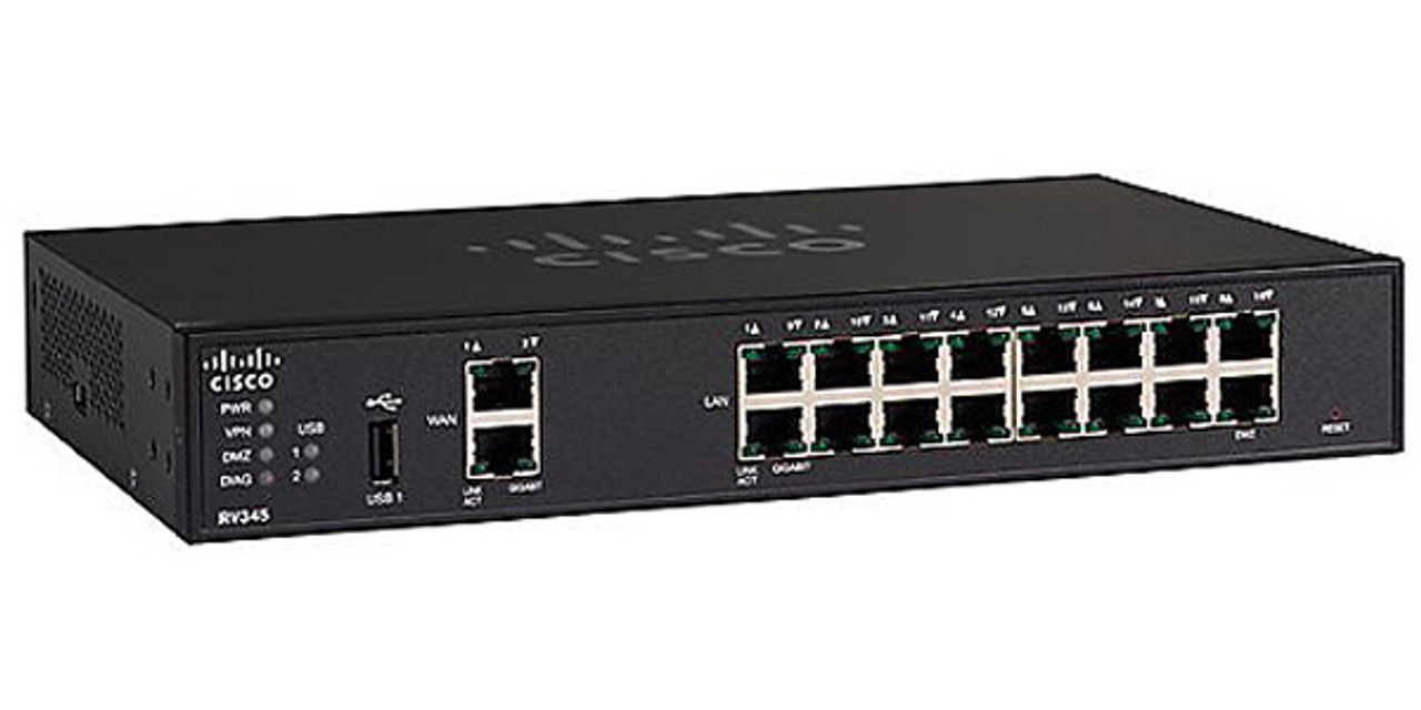 Cisco RV345 Ethernet LAN Black wired router
