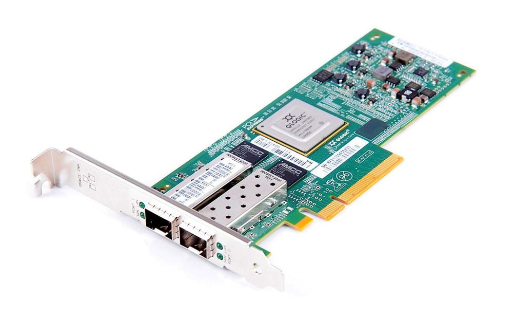 D001N - Dell 10GB QLE8152 Dual Port PCI-Express FCOE CONVERGED COPPER Host Bus Adapter with Standard Bracket