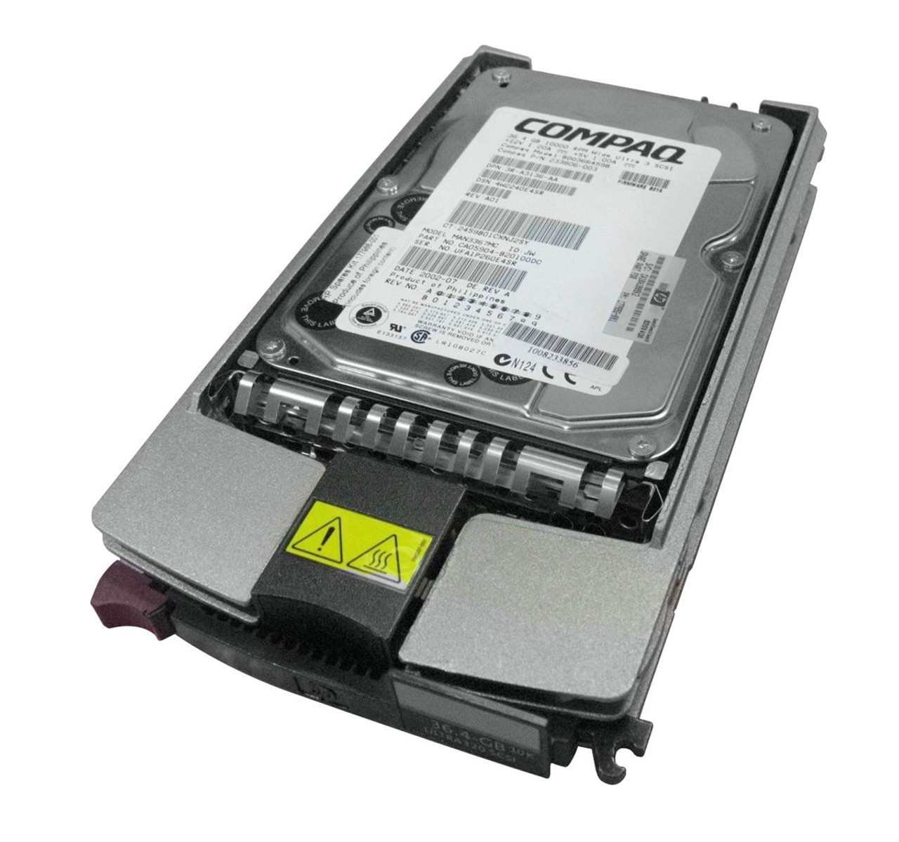 177986-001-CS3 - HP 36.4GB 10000RPM Ultra-160 SCSI Hot-Pluggable LVD 80-Pin 3.5-inch Hard Drive