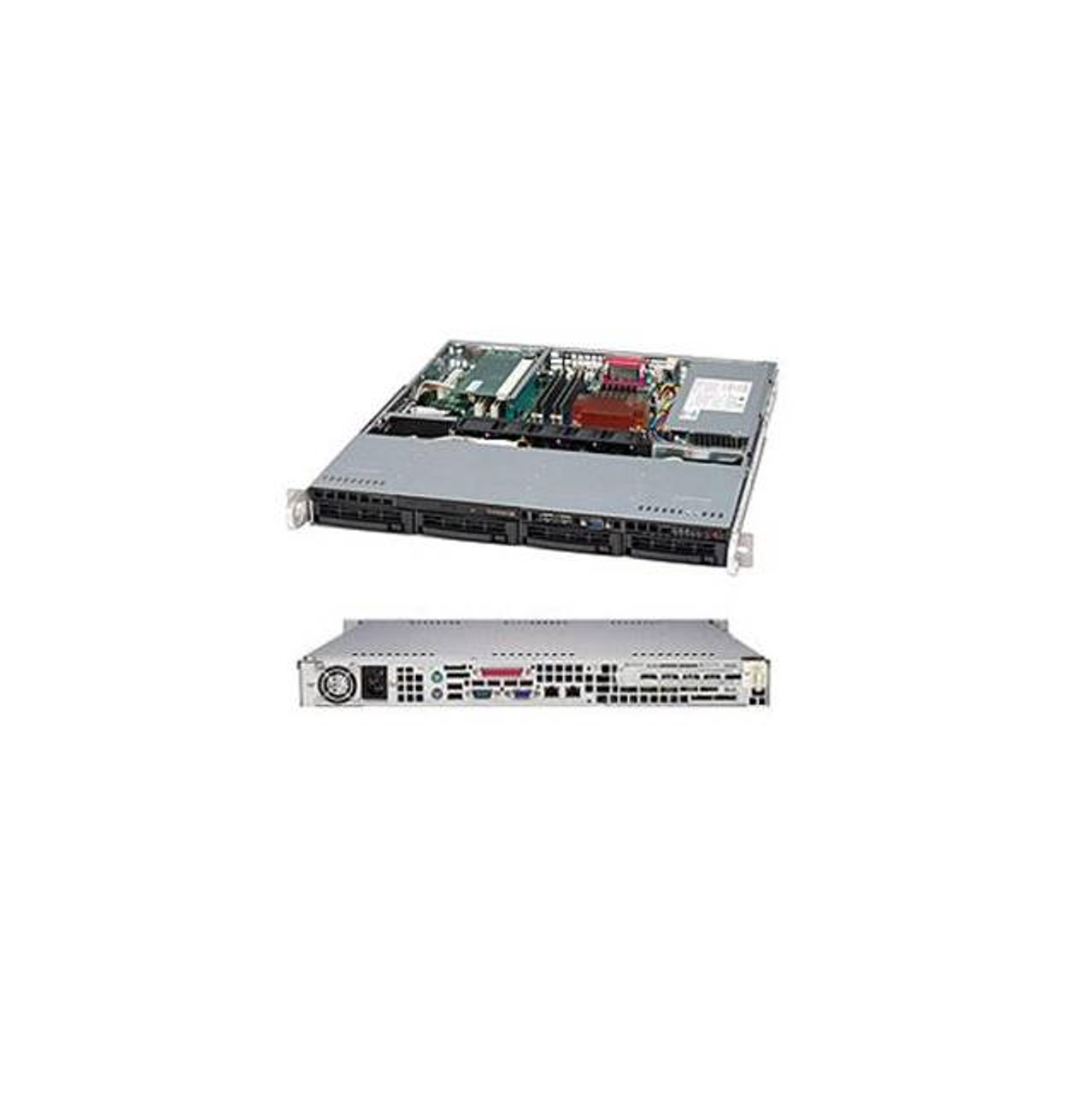 Supermicro CSE-813MTQ-350CB 350W 1U Rackmount Server Chassis (Black)