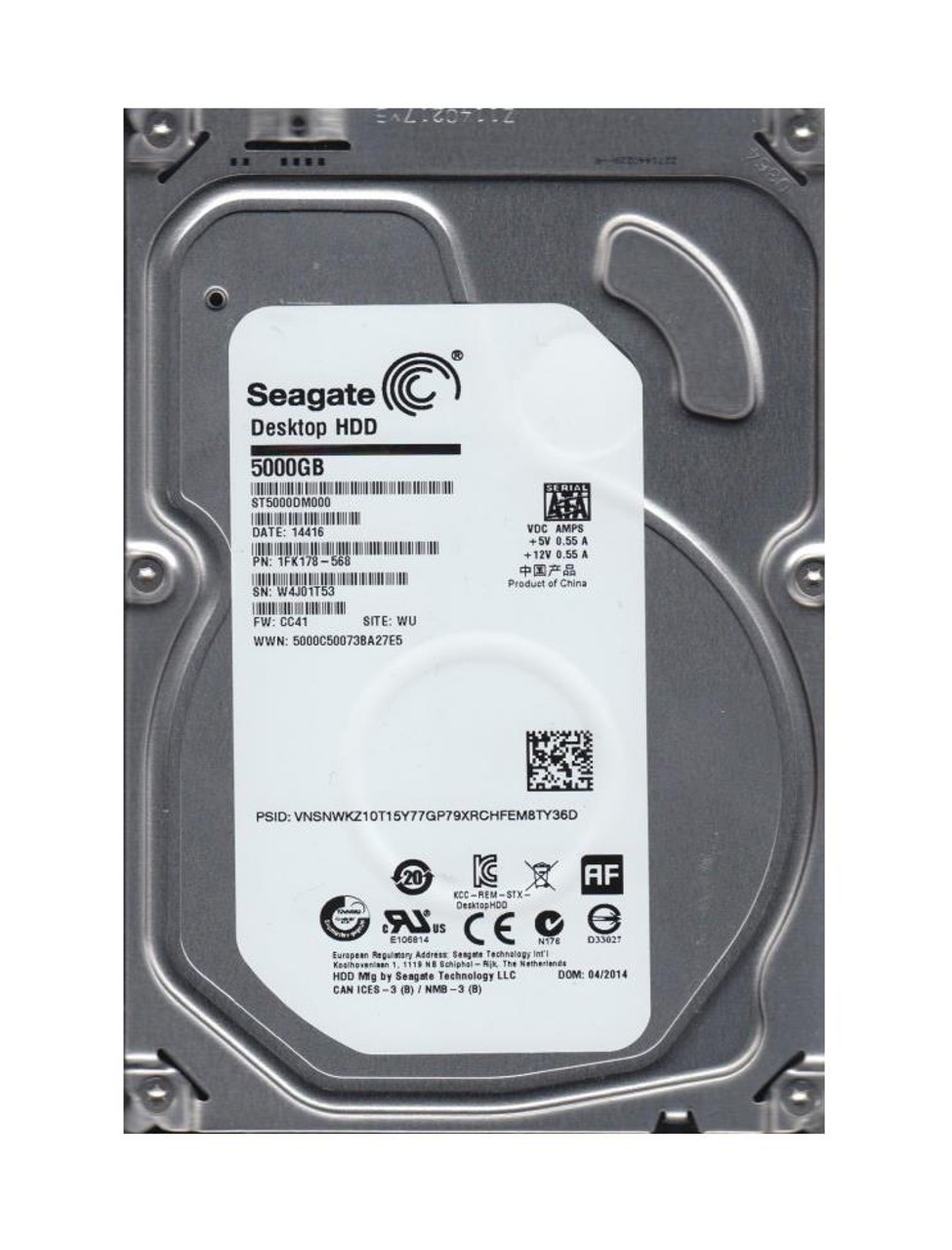 ST5000DM000 | Seagate Desktop HDD (Barracuda) 5TB 5900RPM