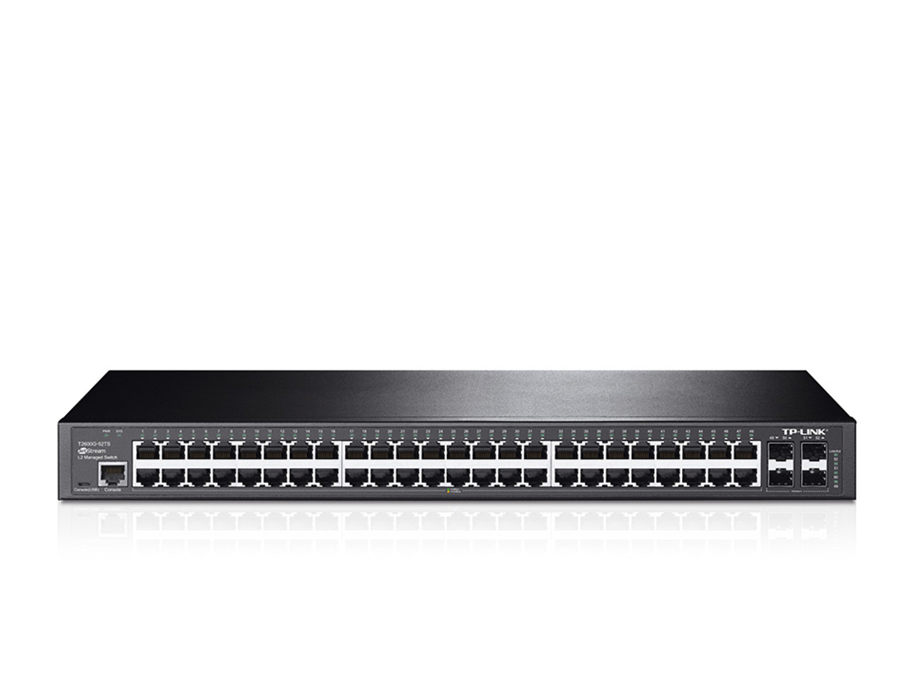 TP-LINK T2600G-52TS (TL-SG3452) Managed network switch L2+ Gigabit Ethernet (10/100/1000) 1U Black
