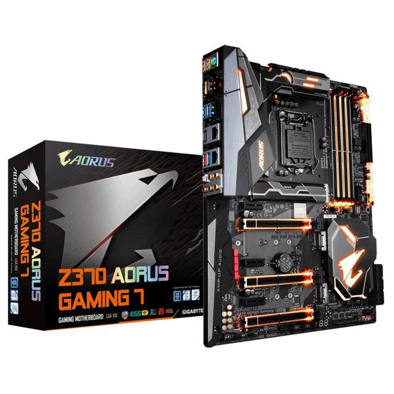 GIGABYTE Z370 AORUS GAMING 7 LGA1151/ Intel Z370/ DDR4/ Quad CrossFireX & Quad SLI/ SATA3&USB3.1/ M.2/ A&2GbE/ ATX Motherboard