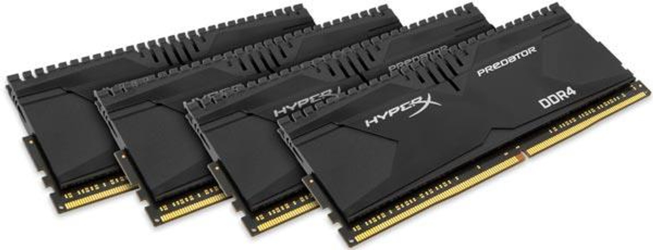 HX430C15PB2K4/16 - Kingston 16GB (4x4GB) PC4-24000 DDR4-3000Mhz SDRAM Cl15 ECC Unbuffered 288-Pin Hyperx Predator Memory Module Kit