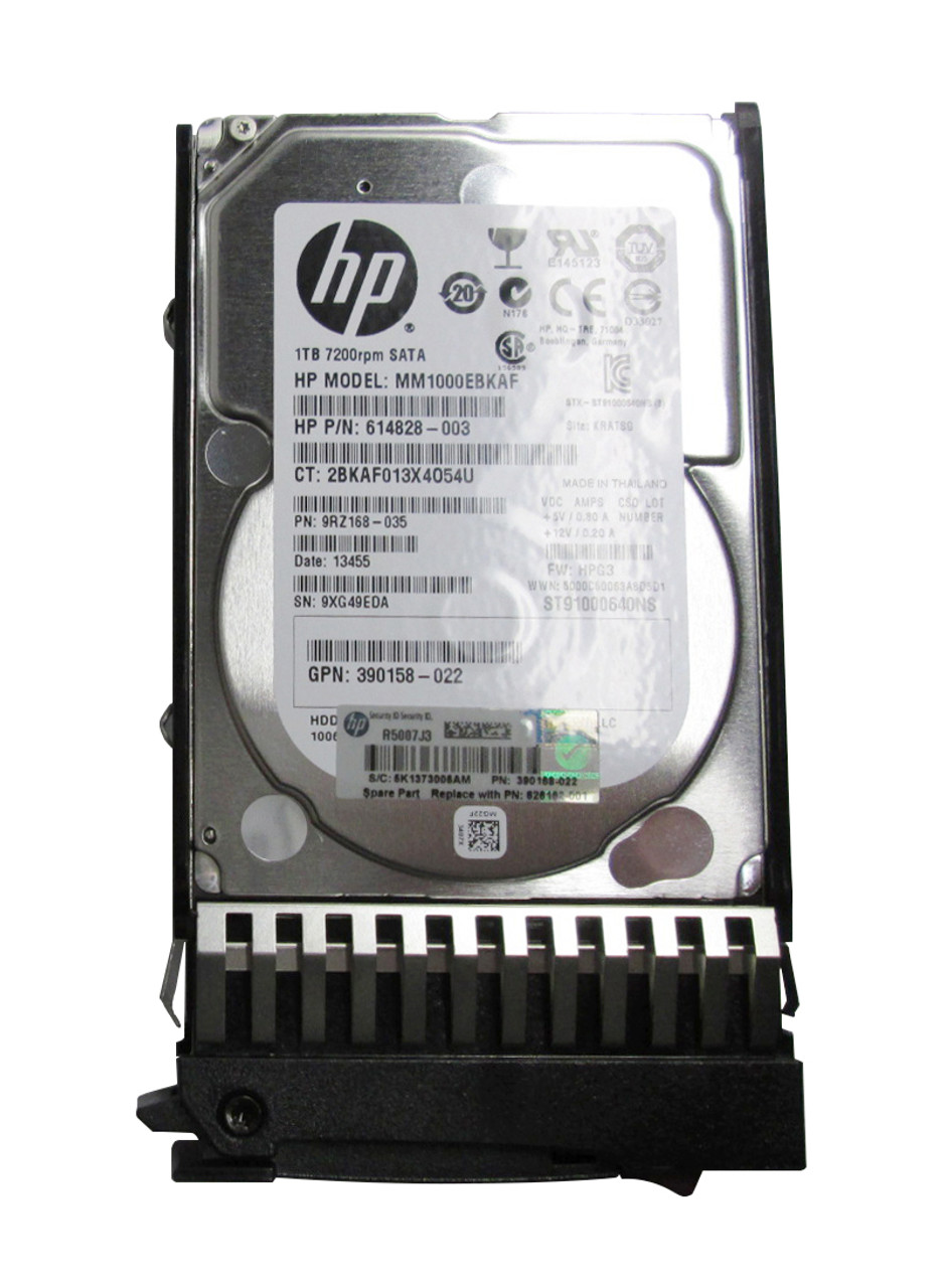 614828-003 - HP 1TB 7200RPM 2.5-inch SATA 3GB/s Sff Hot Plug Midline Hard Drive with Tray for Proliant Dl585 G7