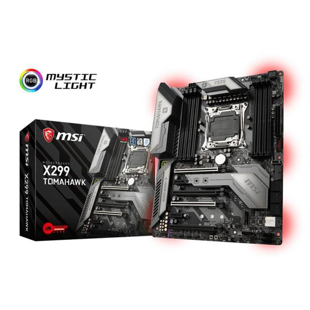 MSI X299 TOMAHAWK LGA2066/ Intel X299/ DDR4/ 3-Way CrossFireX & 3-Way SLI/ SATA3&USB3.1/ M.2&U.2/ A&GbE/ ATX Motherboard