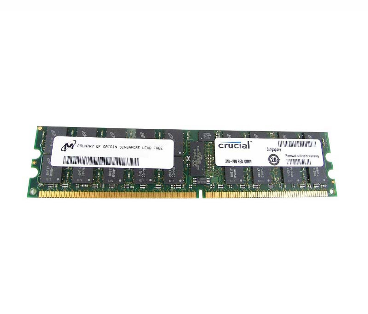 CT2KIT51272AB667 - Crucial 8GB Kit (4GBx2) PC2-5300 DDR2-667MHz ECC Registered CL-5 512M x 72 240-Pin DIMM Dual-Rank Memory