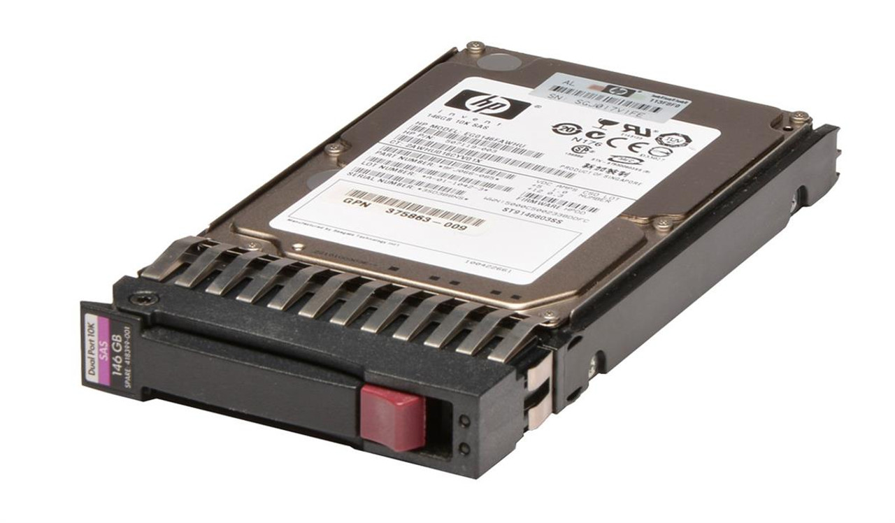 418399001RETAIL - HP 146GB 10000RPM SAS 3GB/s Dual Port Hot-Pluggable2.5-inch Hard Drive