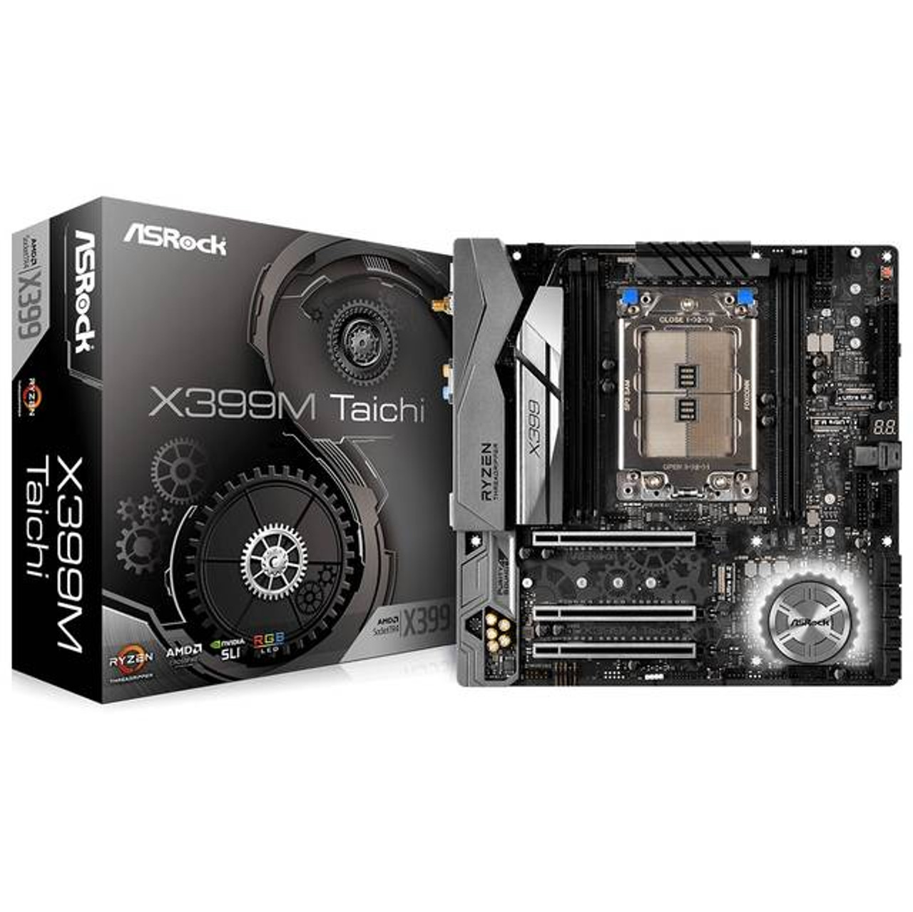 ASRock X399M TAICHI Socket TR4/ AMD X399/ DDR4/ Quad CrossFireX & Quad SLI/ SATA3&USB3.1/ M.2&U.2/ Wi