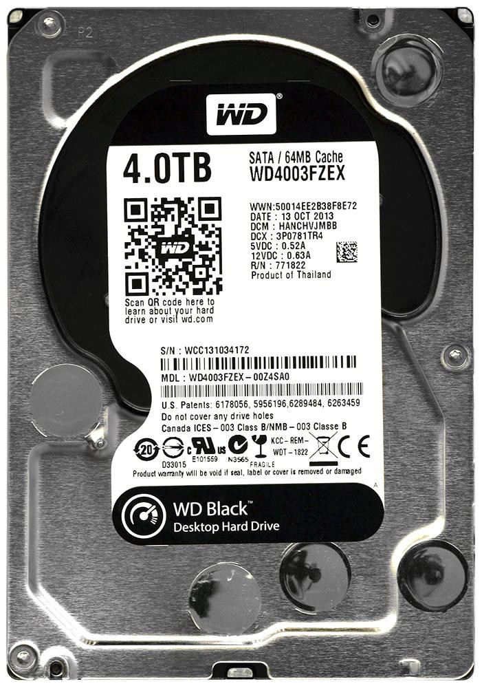 WD4003FZEX-00Z4SA0 | Western Digital Black 4TB 7200RPM SATA 6GB/s