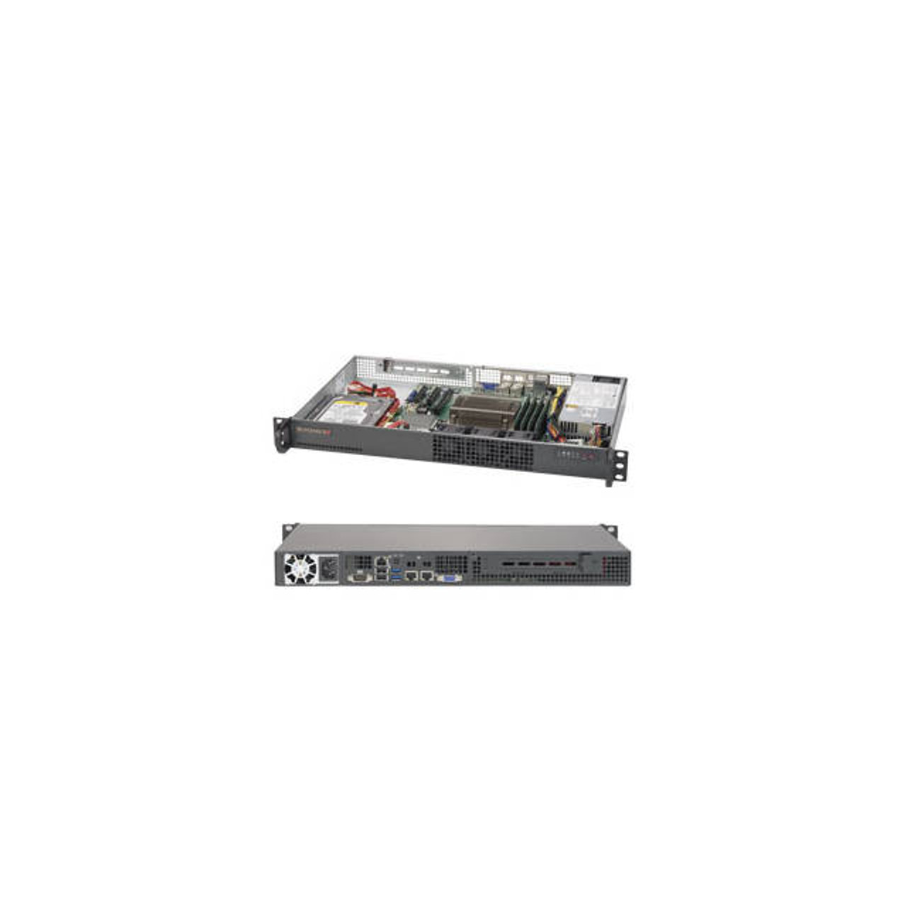 Supermicro SuperServer SYS-5019S-L LGA1151 200W 1U Rackmount Server Barebone System (Black)