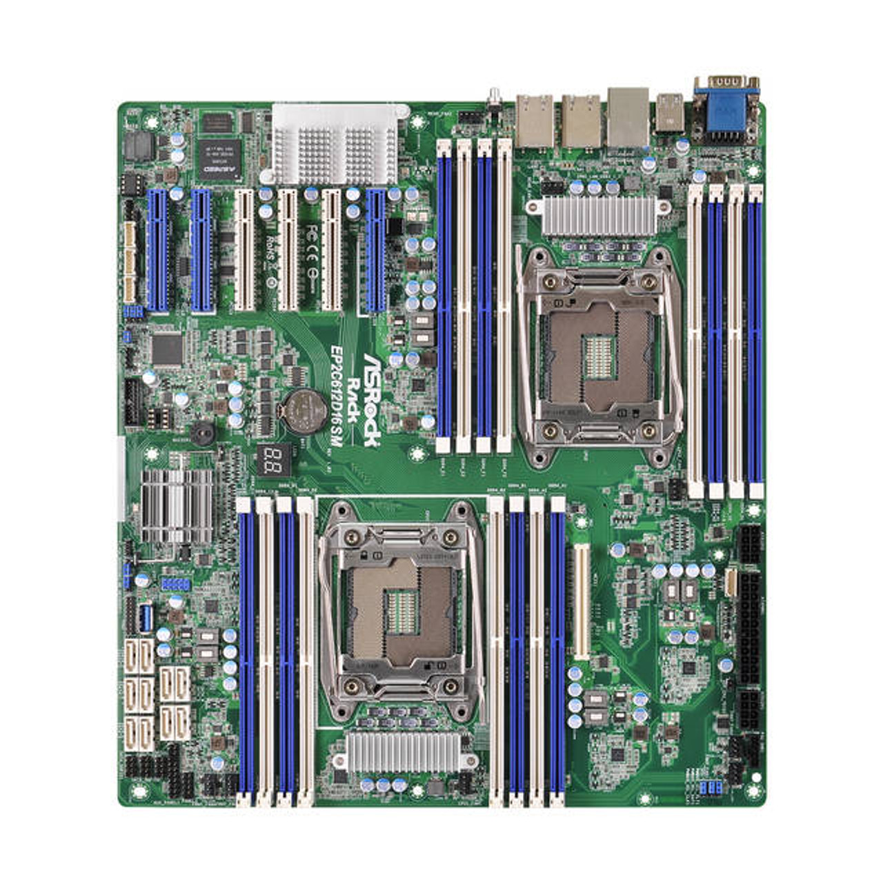 ASRock Rack EP2C612D16SM Dual LGA2011-v3/ Intel C612/ DDR4/ SATA3&USB 3.0/ V&2GbE/ SSI EEB Server Motherboard
