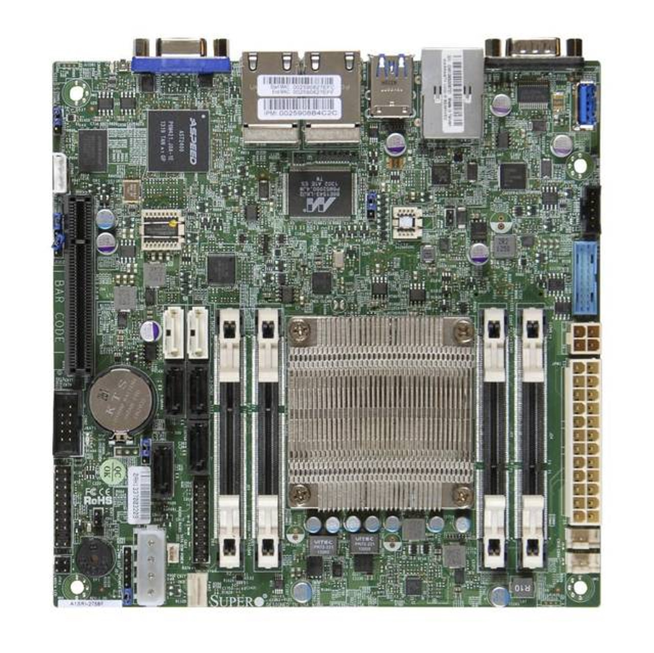 Supermicro A1SRI-2758F-B Intel Atom C2758/ DDR3/ SATA3&USB3.0/ V&4GbE/ Mini-ITX Motherboard & CPU Combo