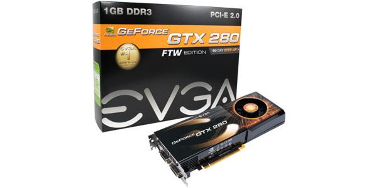 01G-P3-1286-BR - EVGA nVidia GeForce GTX 280 FTW Edition 1GB 512-Bit GDDR3 PCI Express 2.0 Video Graphics Card