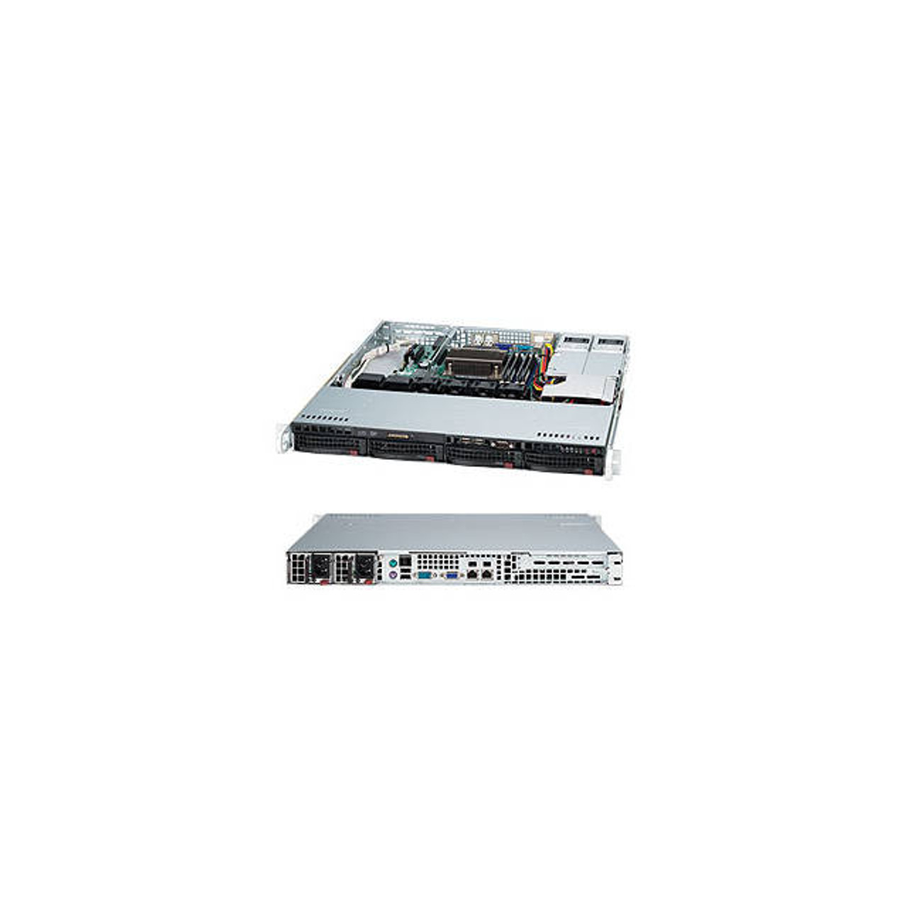 Supermicro SuperChassis CSE-813MTQ-R400CB 400W 1U Rackmount Server Chassis (Black)