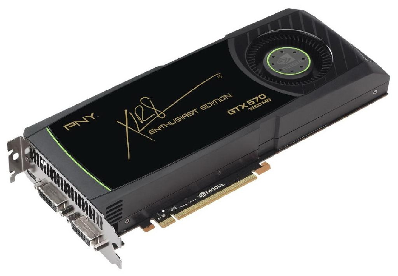 VCGGTX570XPB - PNY Tech PNY GeForce GTX 570 (Fermi) 1280MB GDDR5 320-Bit PCI Express 2.0 x16 HDMI DisplayPort/ Dual DVI/ HDCP Ready/ SLI Support Video Grap