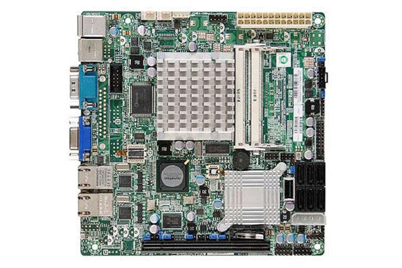 MBD-X7SPA-HF - SuperMicro Combo ICH9R BGA559 Atom D510 Max-4GB mini ITX PCI Express 4 MATROX G200EW Server Motherboard (Refurbished)