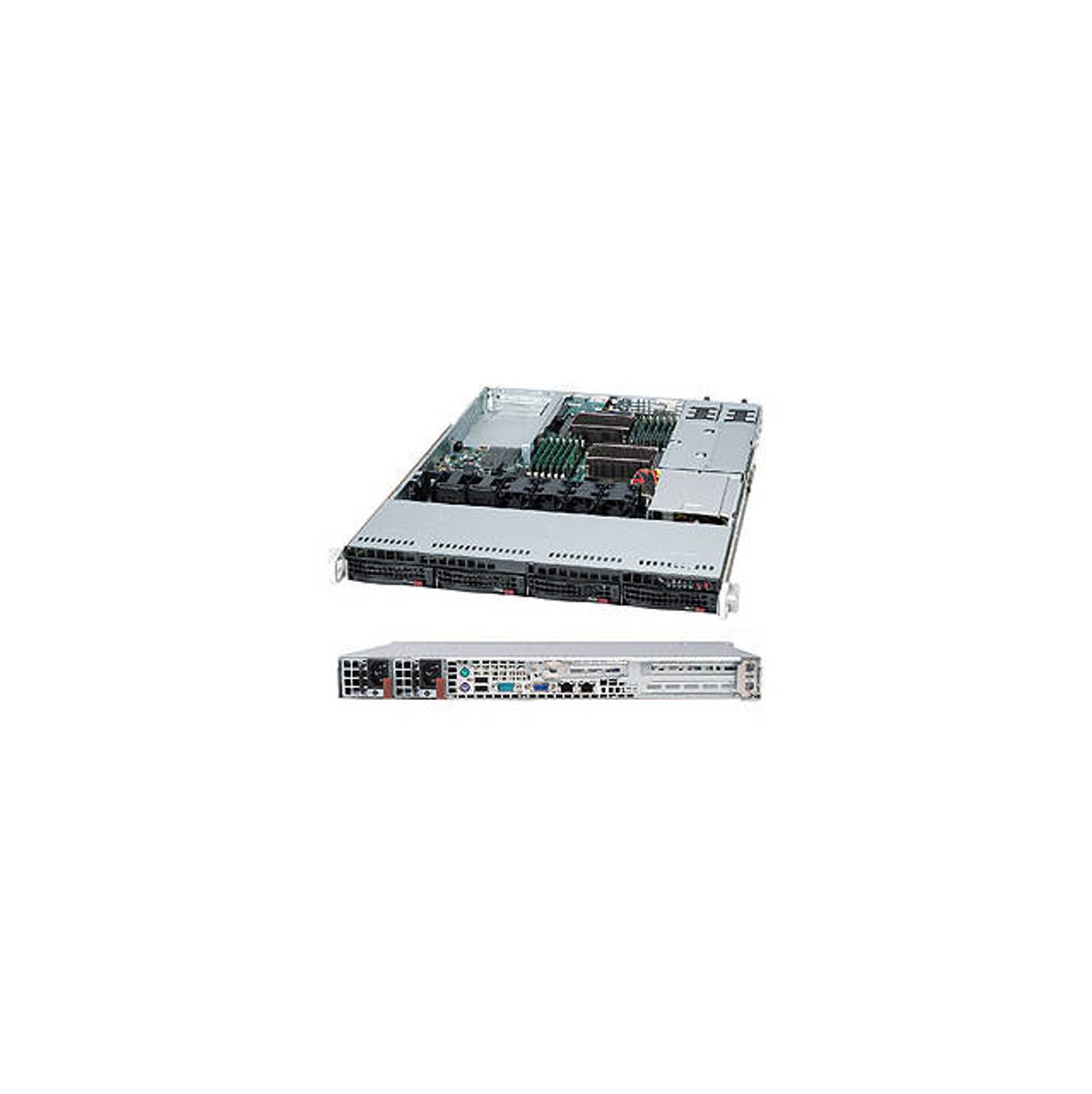 Supermicro SuperChassis CSE-815TQ-R500UB 500W 1U Rackmount Server Chassis (Black)