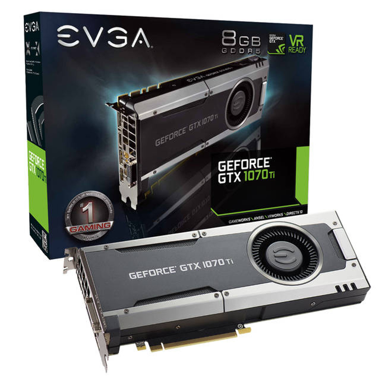 EVGA NVIDIA GeForce GTX 1070 Ti GAMING 8GB GDDR5 DVI/HDMI/3DisplayPort PCI-Express Video Card