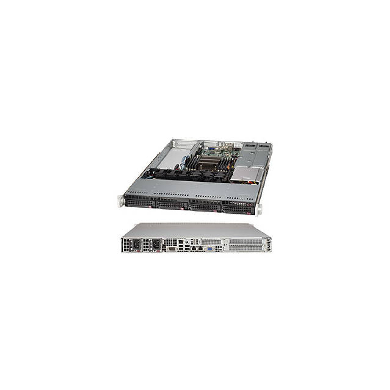 Supermicro SuperChassis CSE-815TQ-R700WB 700W/750W 1U Rackmount Server Chassis (Black)