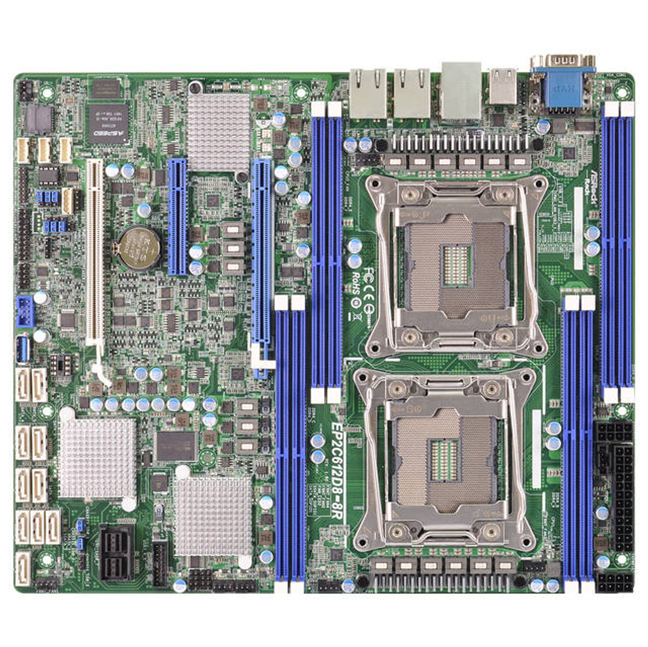 ASRock Rack EP2C612D8-8R Dual LGA2011-v3/ Intel C612/ DDR4/ SATA3&SAS3&USB3.0/ V&2GbE/ ATX Server Motherboard