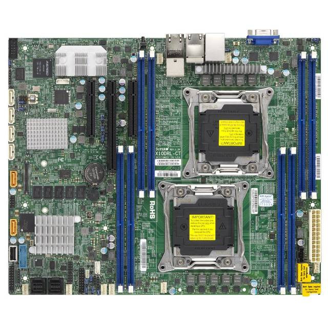 Supermicro X10DRL-C-O Dual LGA2011/ Intel C612/ DDR4/ SATA3&SAS3&USB3.0/ V&2GbE/ ATX Server Motherboard