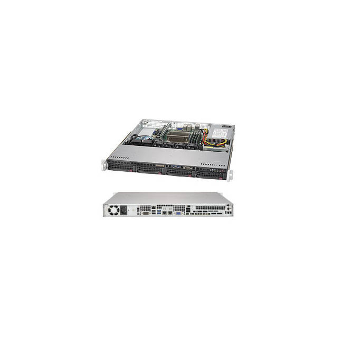 Supermicro SuperServer SYS-5019S-M LGA1151 350W 1U Rackmount Server Barebone System (Black)