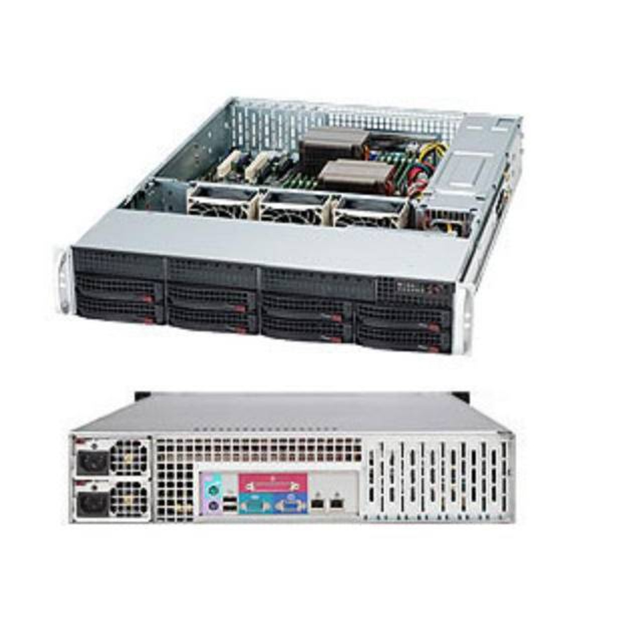 Supermicro SuperChassis CSE-825TQ-R740LPB 740W 2U Rackmount Server Chassis (Black)