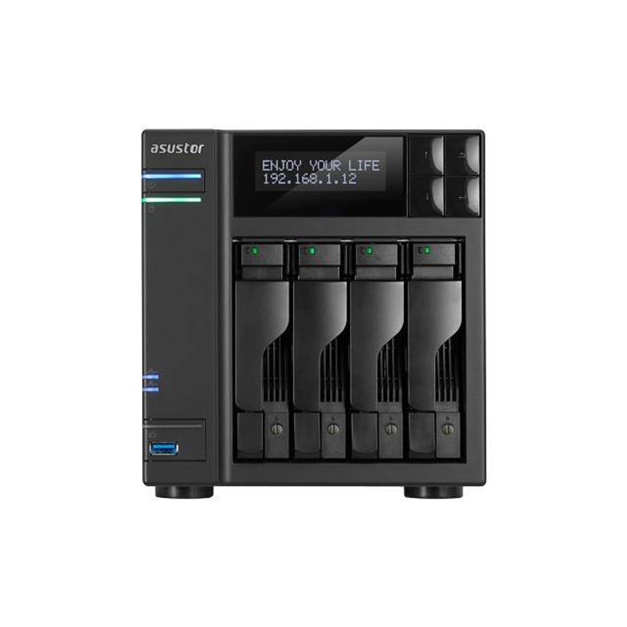 ASUSTOR AS6204T Intel Celeron 1.6GHz/ 4GB DDR3L/ 2GbE/ 2eSATA/ USB3.0/ 4-bay Desktop NAS