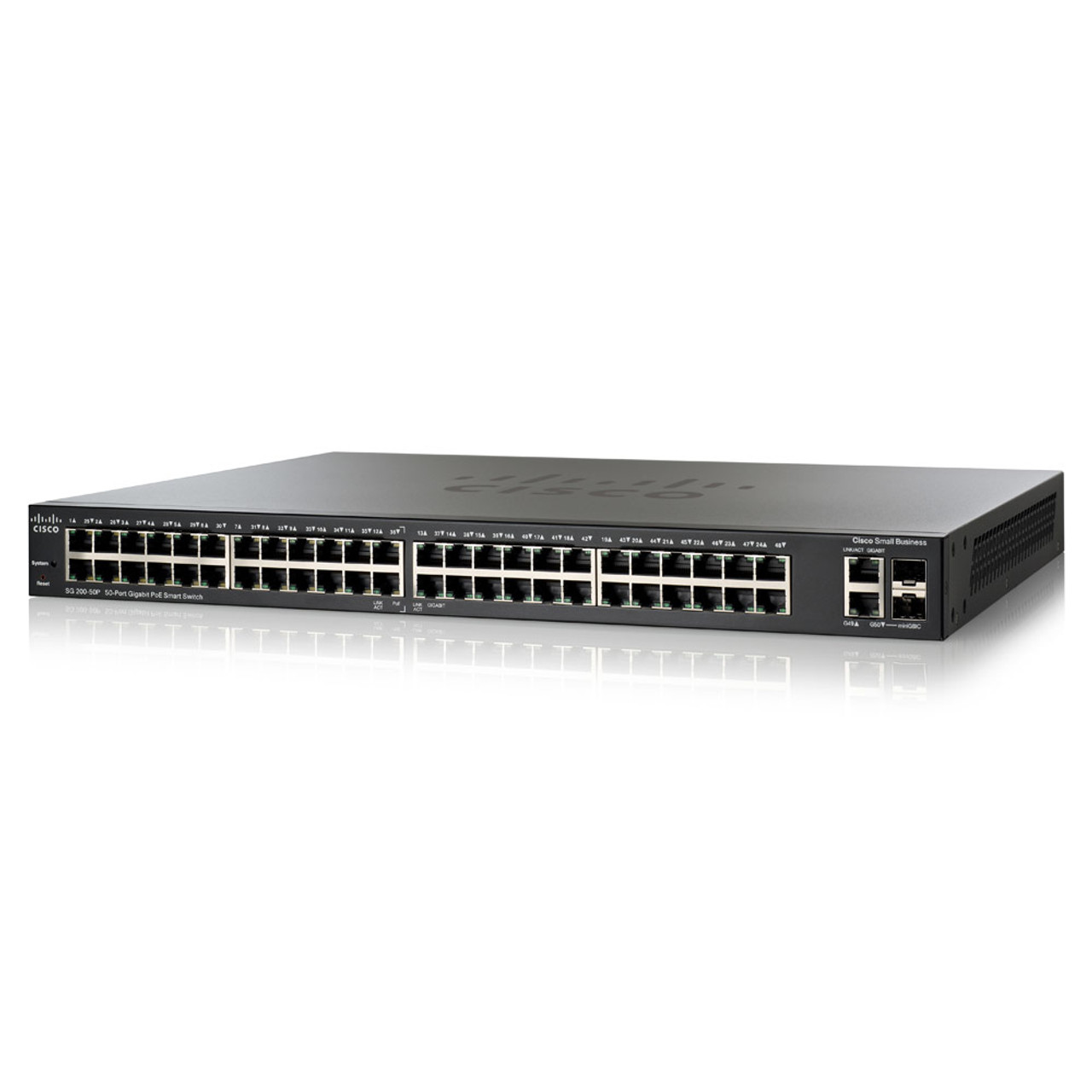 Cisco SG200-50P Managed network switch L2 Power over Ethernet (PoE) Grey