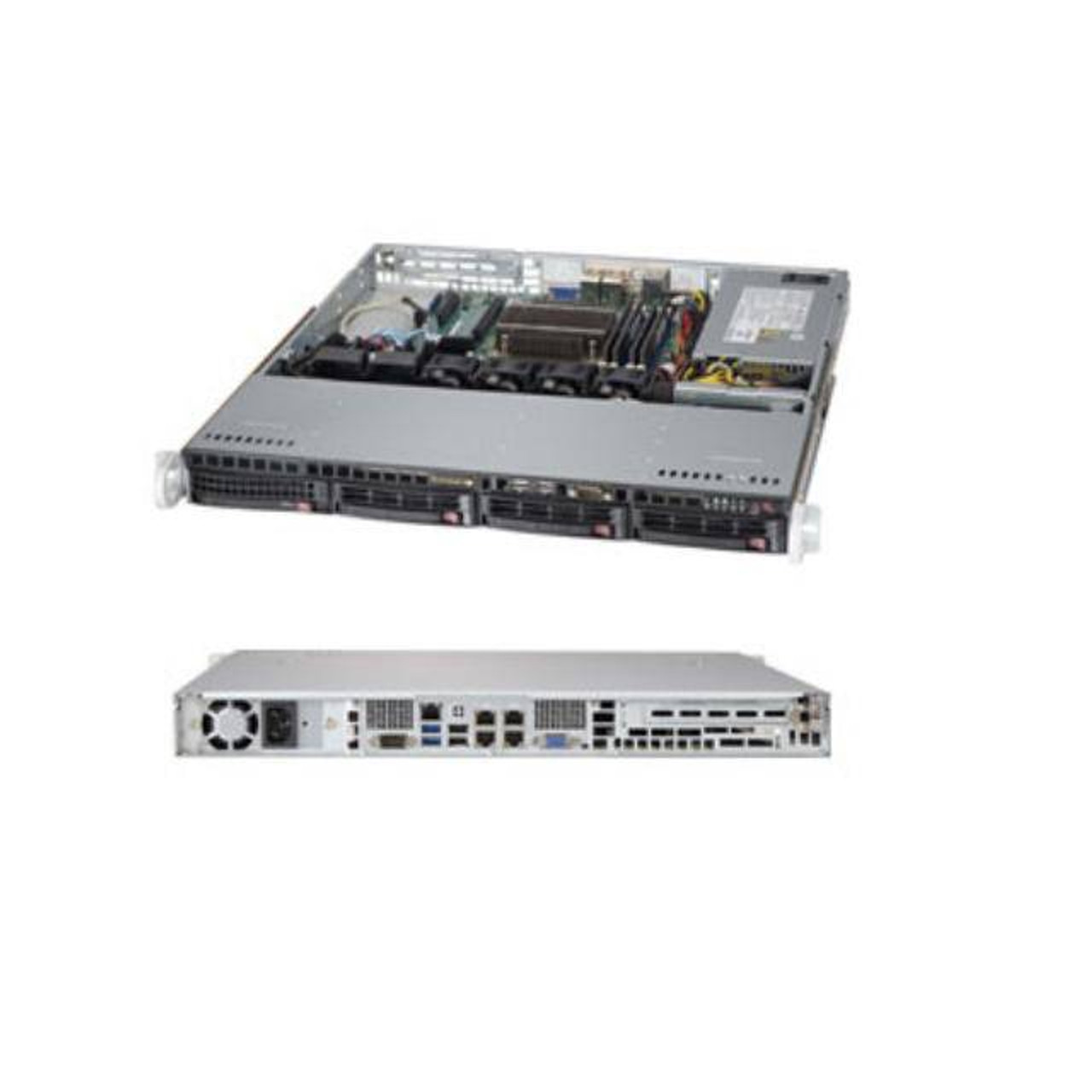 Supermicro SuperServer SYS-5018D-MTLN4F LGA1150 350W 1U Rackmount Server Barebone System (Black)