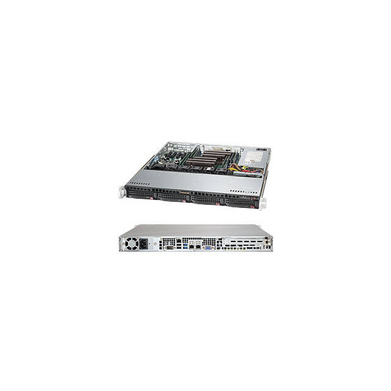 Supermicro SuperServer SYS-6018R-MT Dual LGA2011 440W/480W 1U Rackmount Server Barebone System (Black)
