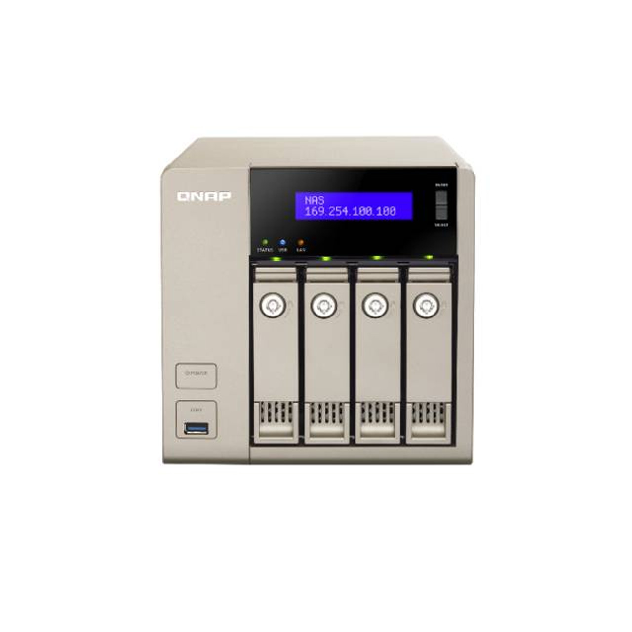 QNAP TVS-463-8G-US AMD X86 2.4GHz/ 8GB RAM/ 2GbE/ 4SATA3/ USB3.0/ 4-Bay Desktop NAS for SMBs