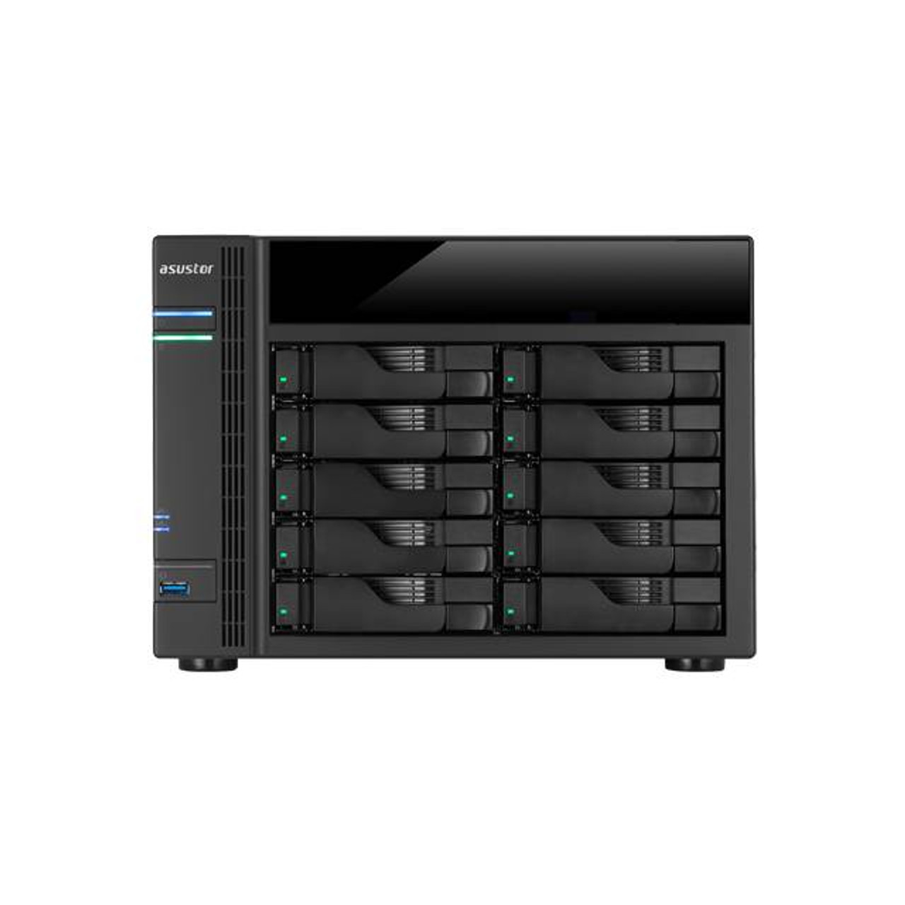 ASUSTOR AS5010T Intel Celeron 2.41GHz/ 1GB DDR3L/ 4GbE/ 2eSATA/ USB3.0/ 10-bay Desktop NAS