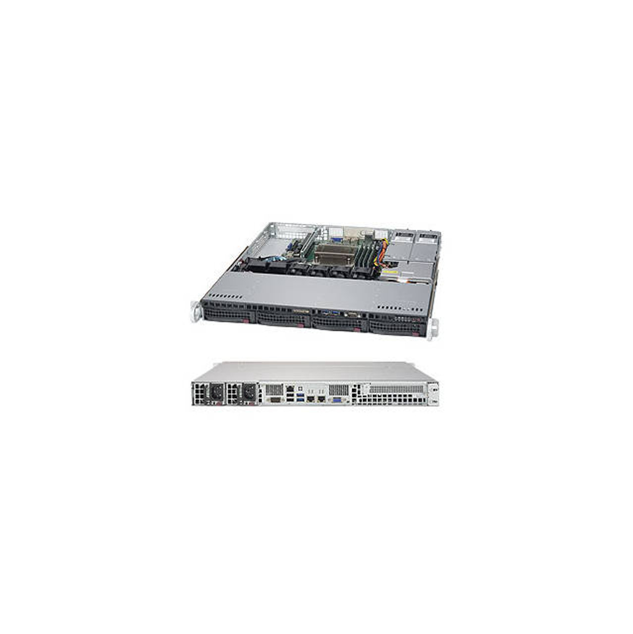 Supermicro SuperServer SYS-5019S-MR LGA1151 400W 1U Rackmount Server Barebone System (Black)