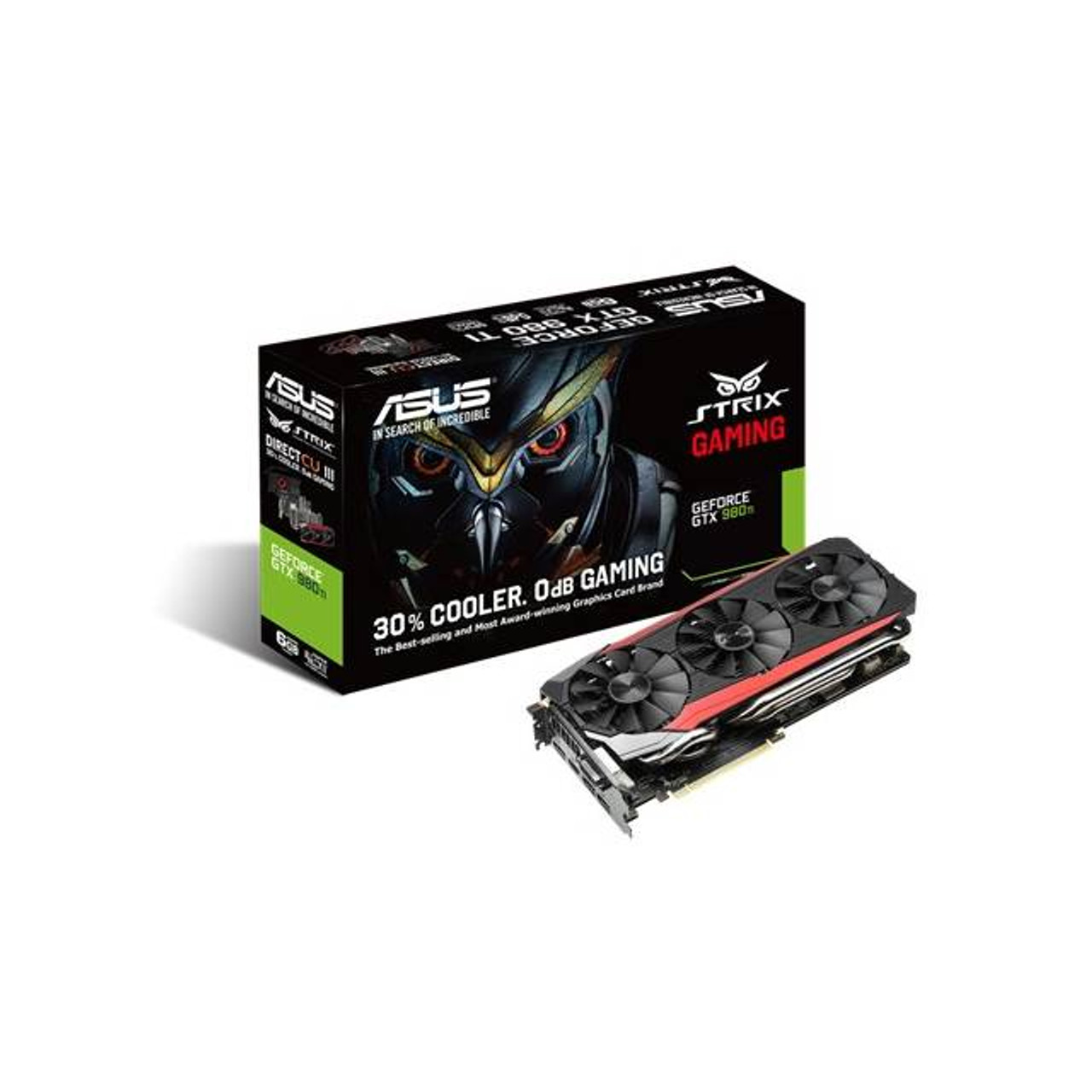 Asus NVIDIA GeForce GTX 980 TI 6GB GDDR5 DVI/HDMI/3DisplayPort PCI-Express  Video Card