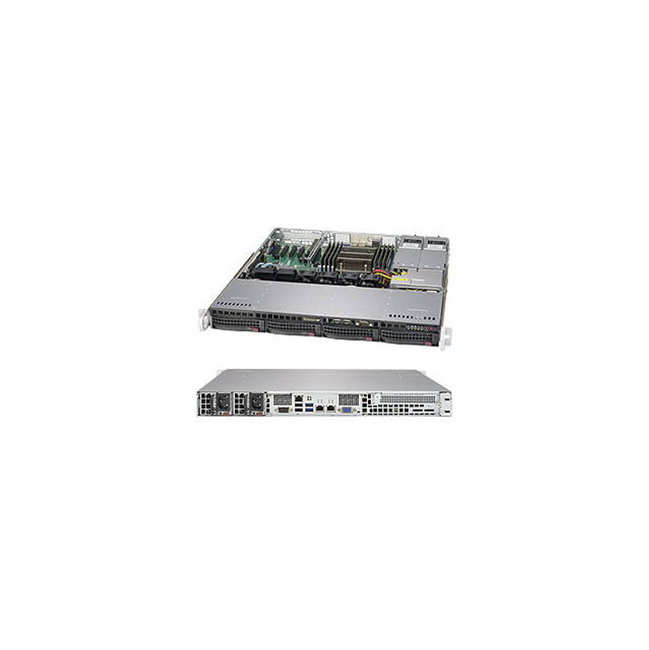 Supermicro SuperServer SYS-5018R-MR LGA2011 400W 1U Rackmount Server Barebone System (Black)