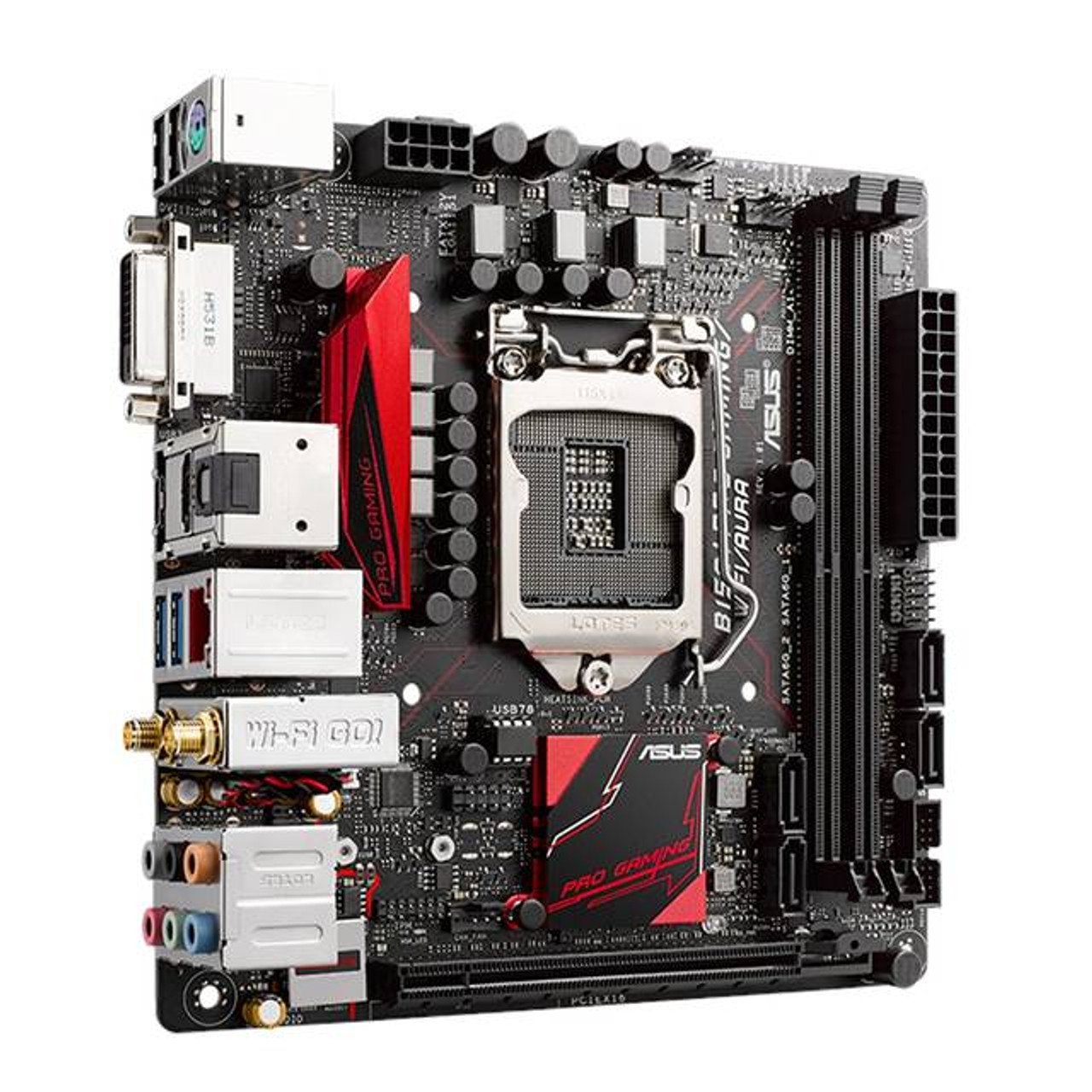 Asus B150I PRO GAMING/WIFI/AURA LGA1151/ Intel B150/ DDR4/ SATA3&USB3.0/ M.2/ WiFi/ A&GbE/ Mini-ITX Motherboard